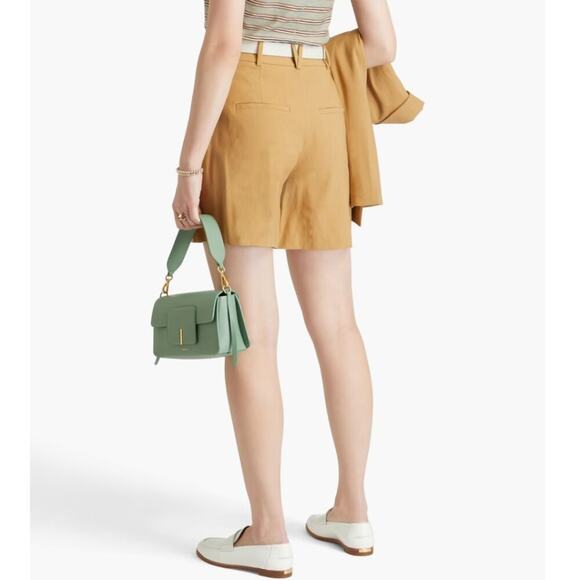 Veronica Beard Noemi Shorts | Desert Khaki Linen Blend | Size 6 | NWT $348 - Picture 2 of 14